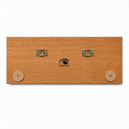The Brassline | Personalized Teak Wood & Brass Name Plate for Home & Office Entrance