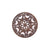 Mandala Art Single Coaster-77mm-Ekam Wooden-Clove Brown