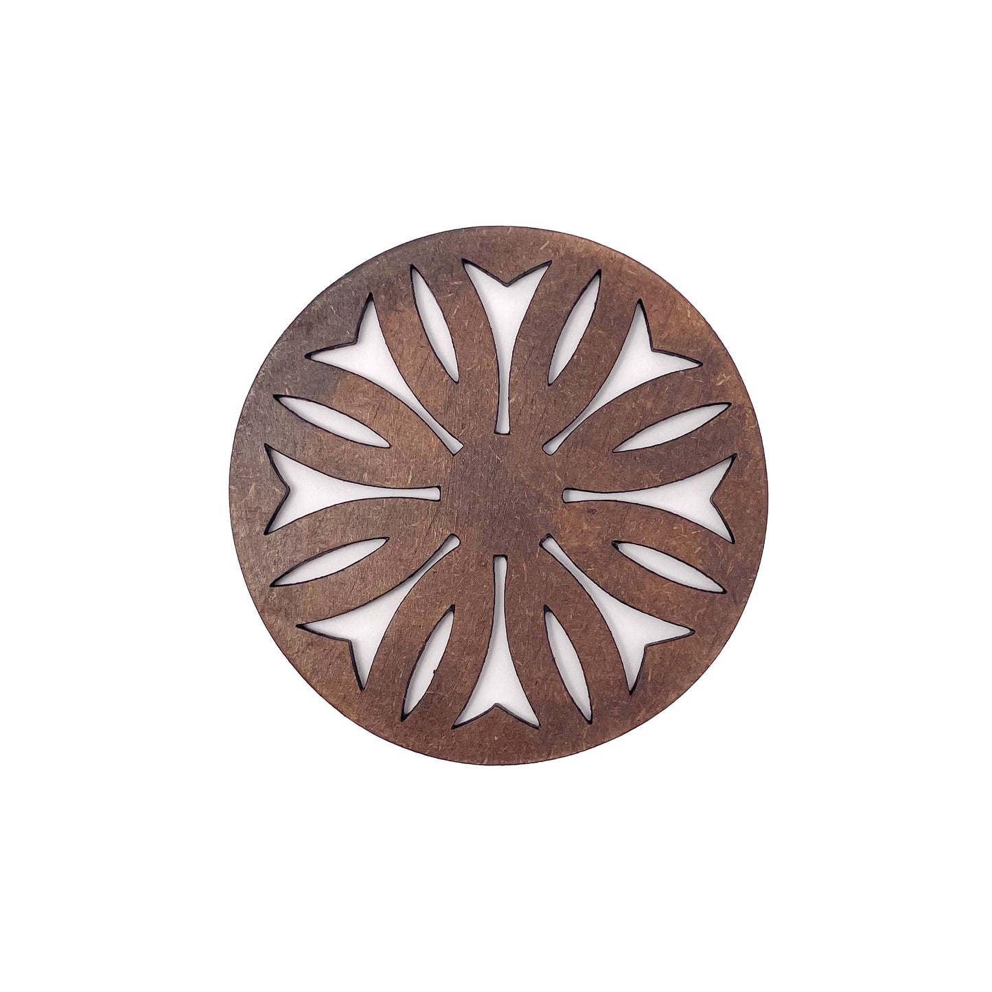 Mandala Art Coasters-Dwe Wooden-Clove Brown