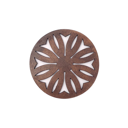 Mandala Art Coasters-Dwe Wooden-Clove Brown