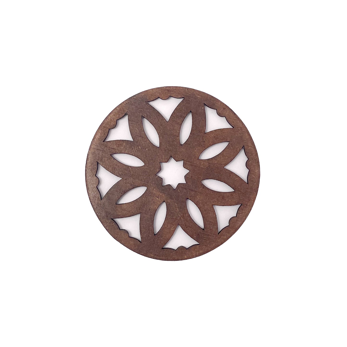 Mandala Art Coasters-Pancha Wooden-Clove Brown