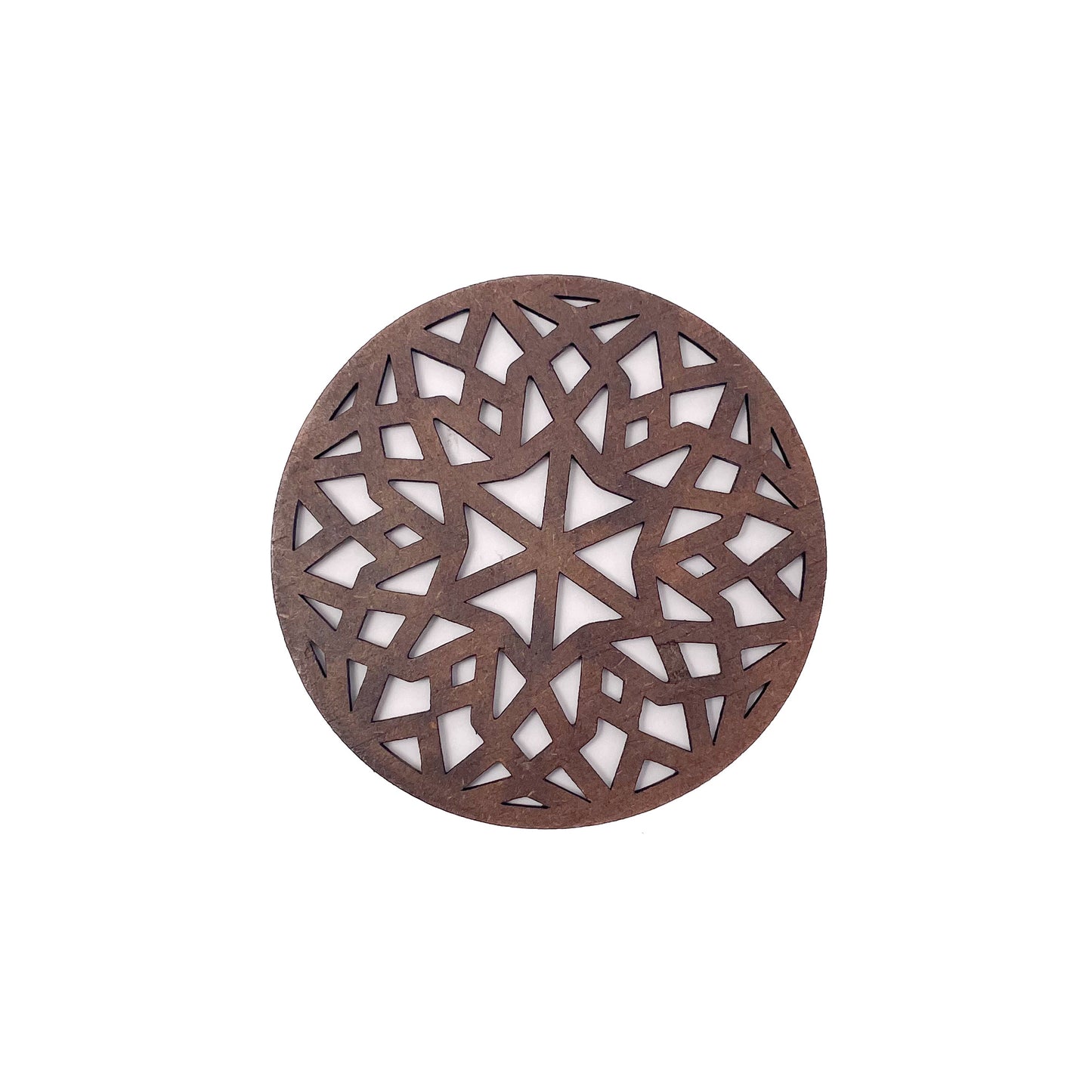 Mandala Art Coasters-Chaturdash Wooden-Clove Brown
