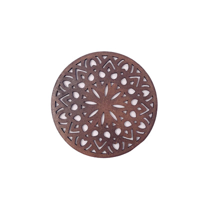Wooden Panchadash Mandala Coasters with Holder