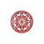 Mandala Art Single Coaster-77mm-Ekam Wooden-Cinnamon