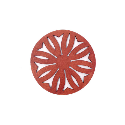 Mandala Art Coasters-Dwe Wooden-Cinnamon