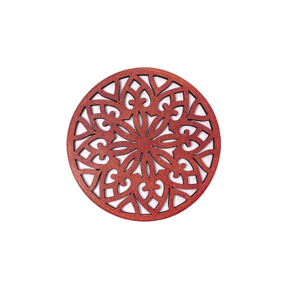 Mandala Art Coasters-Treeni Wooden-Cinnamon