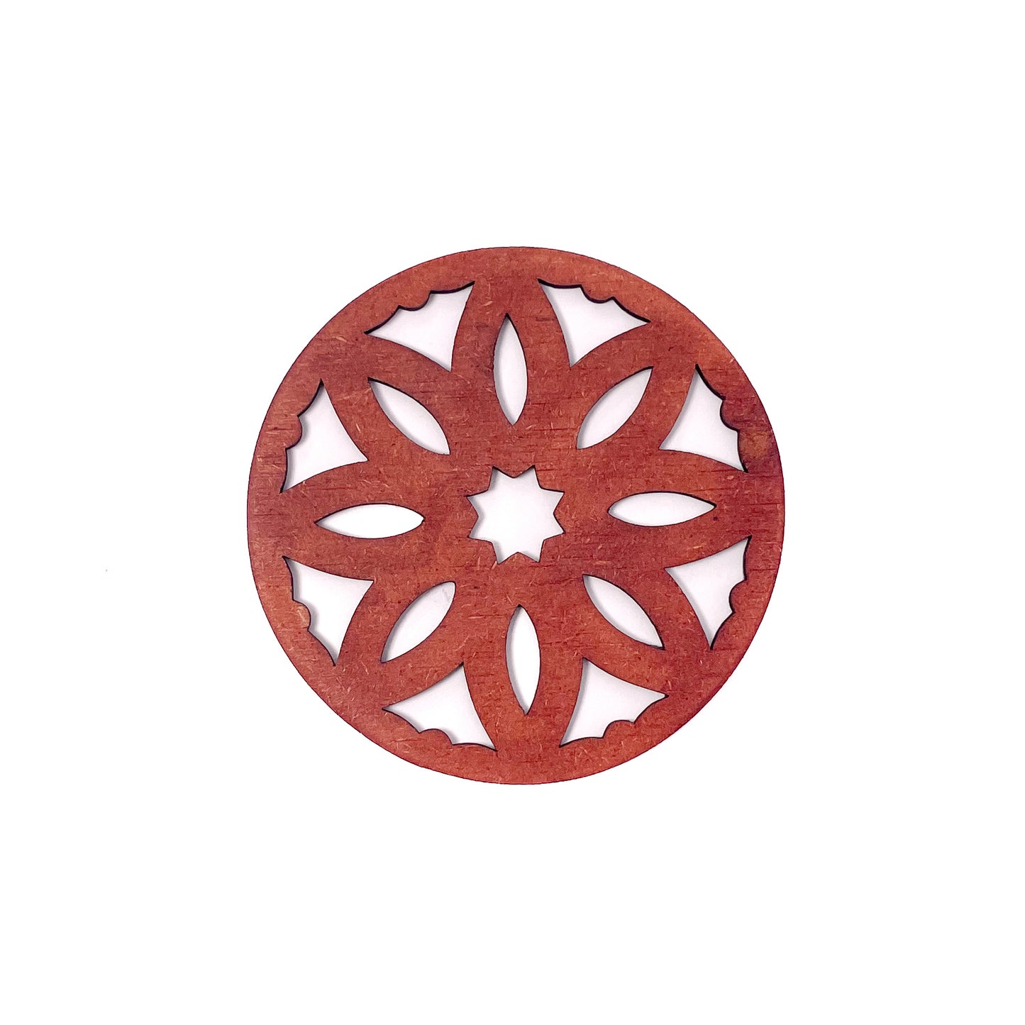 Mandala Art Coasters-Pancha Wooden-Cinnamon