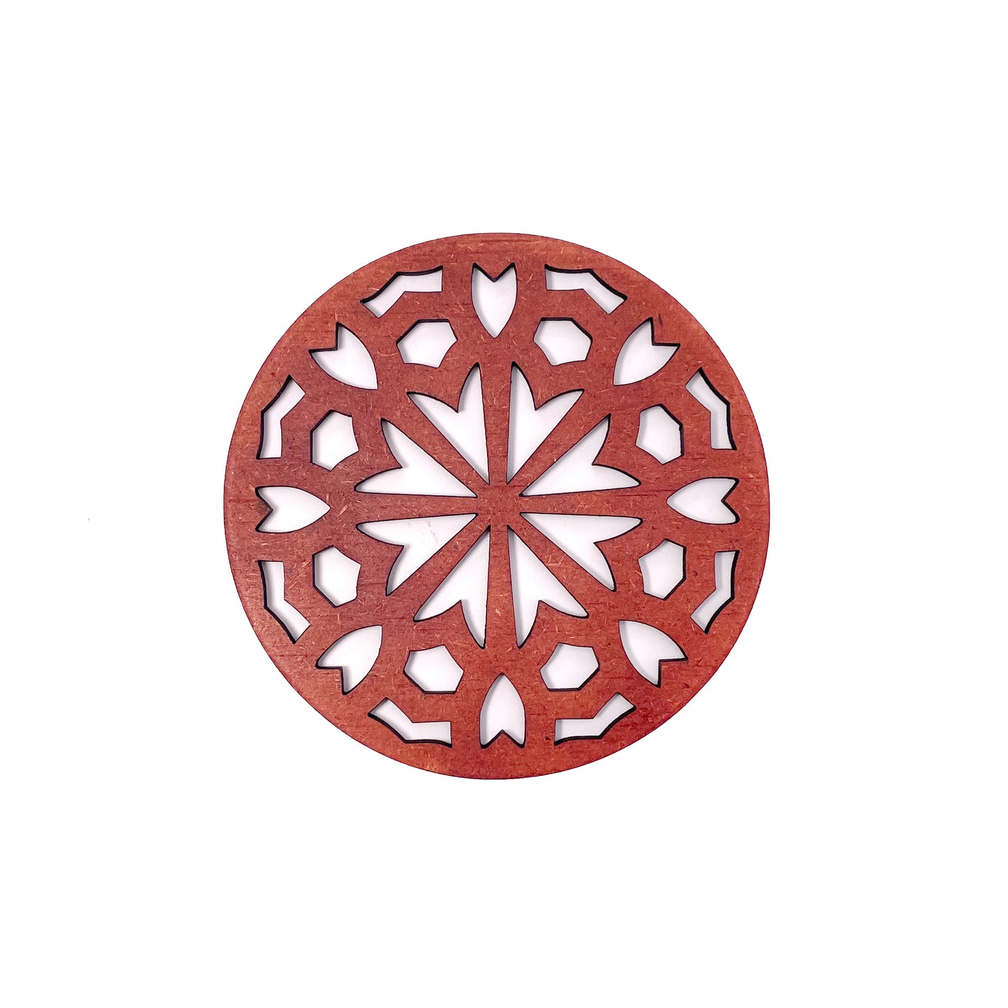 Mandala Art Coasters-Shata Wooden-Cinnamon
