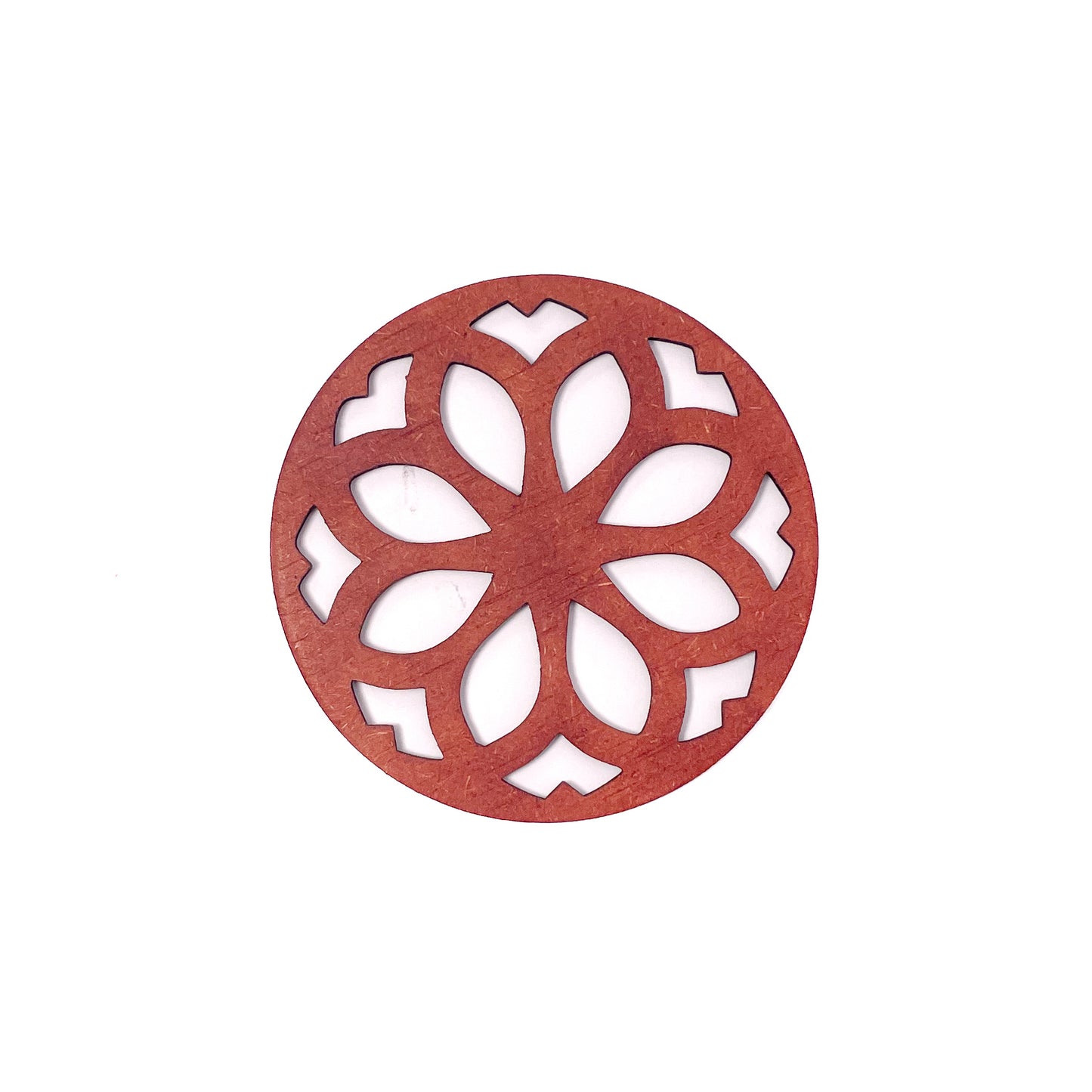 Mandala Art Coasters-Nava Wooden-Cinnamon