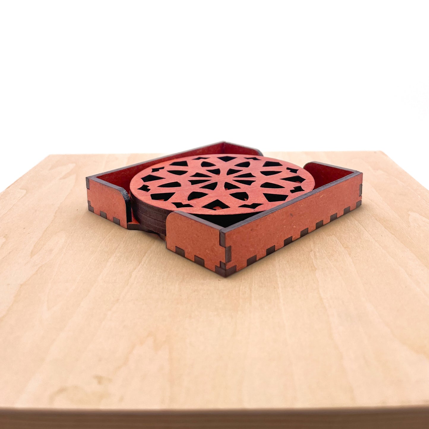 Mandala Art Coasters-Dasha Wooden-Cinnamon