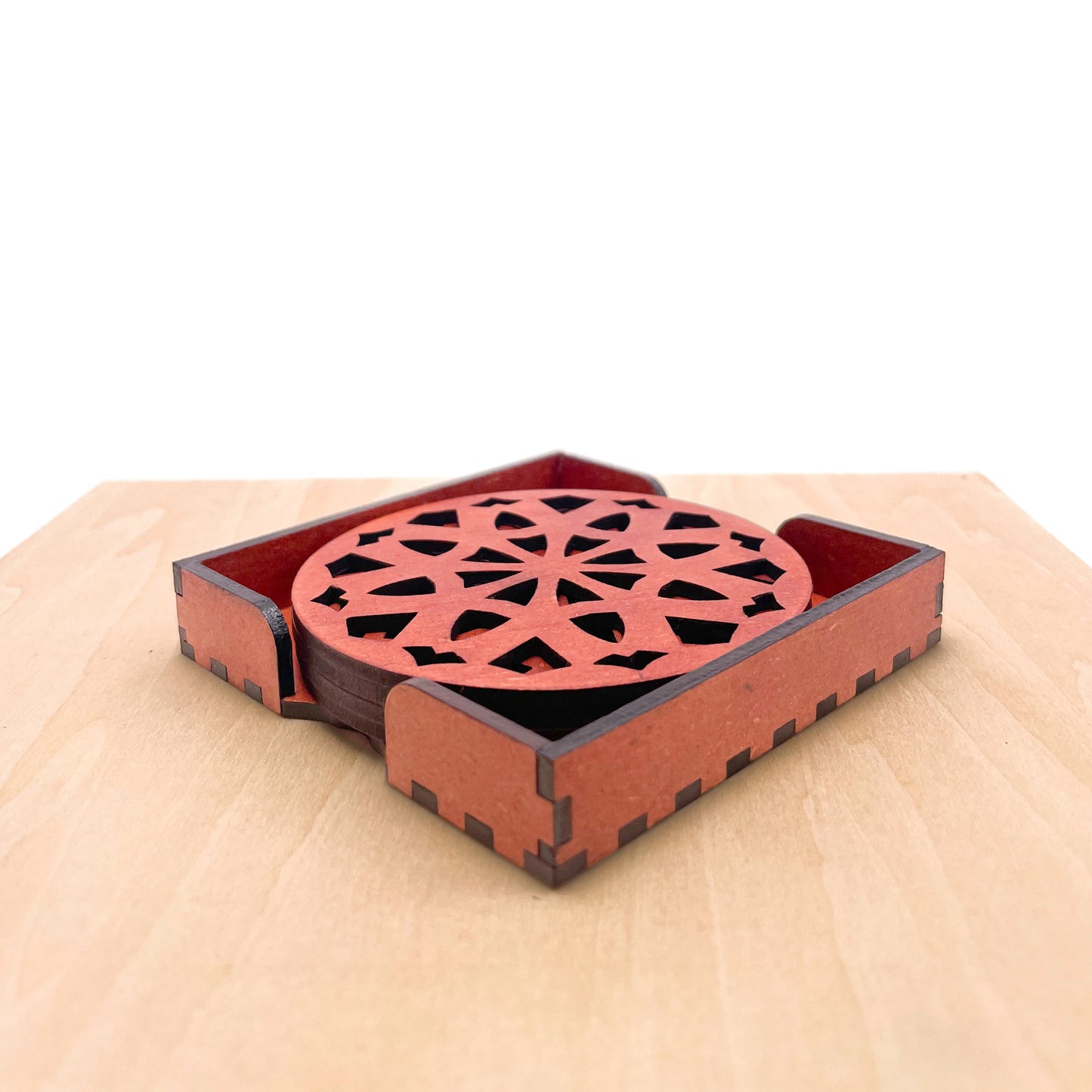 Mandala Art Coasters-Dasha Wooden-Cinnamon