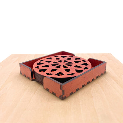 Mandala Art Coasters-Dasha Wooden-Cinnamon