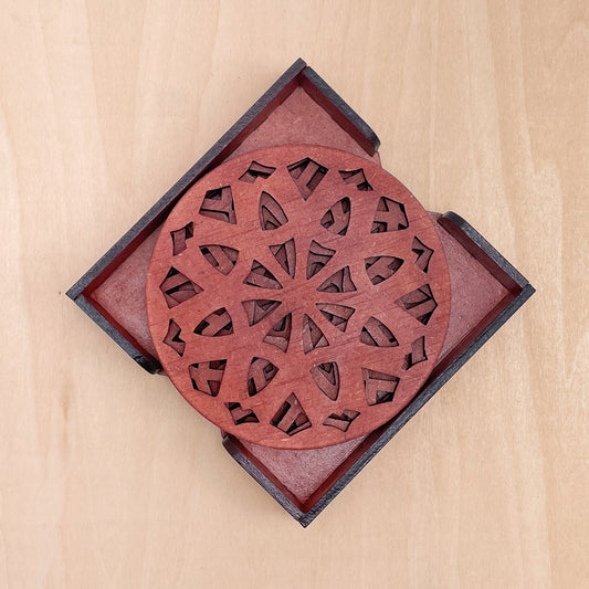 Mandala Art Coasters-Dasha Wooden-Cinnamon