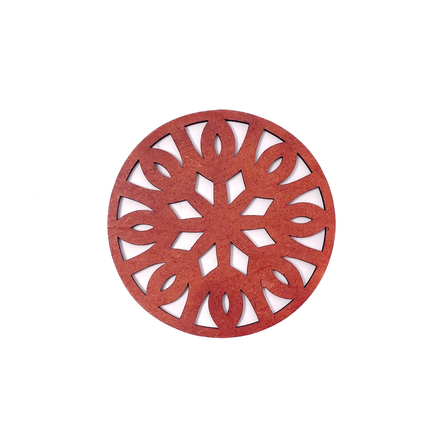 Mandala Art Coasters-Trayodash Wooden-Cinnamon