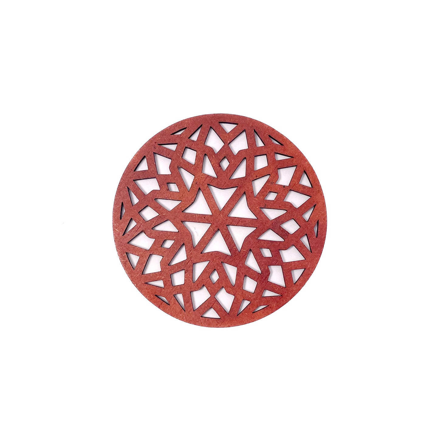 Mandala Art Coasters-Chaturdash Wooden-Cinnamon