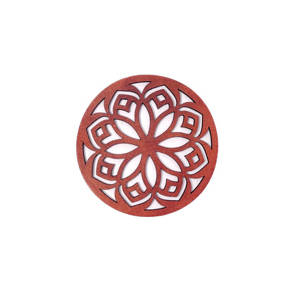 Mandala Art Coasters-Shodash Wooden-Cinnamon
