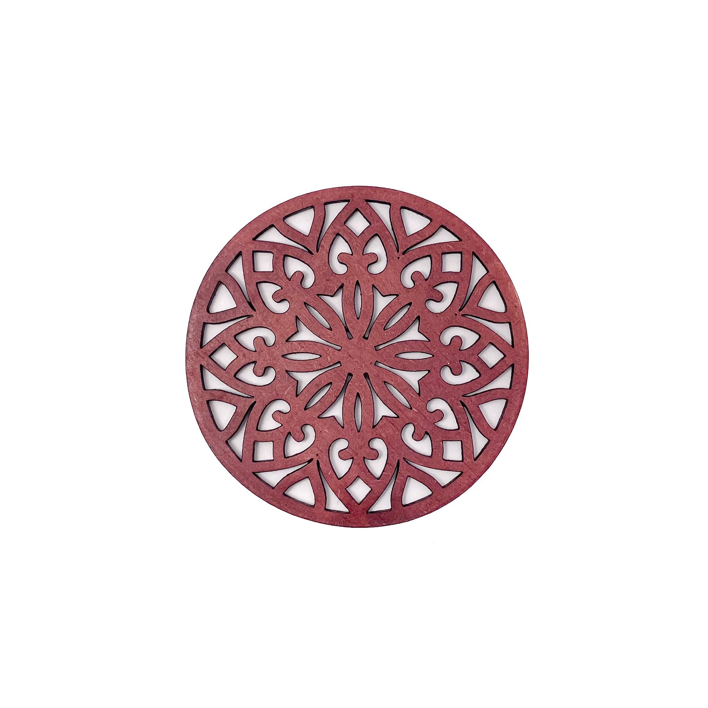 Mandala Art Coasters-Treeni Wooden-Cherry Wood