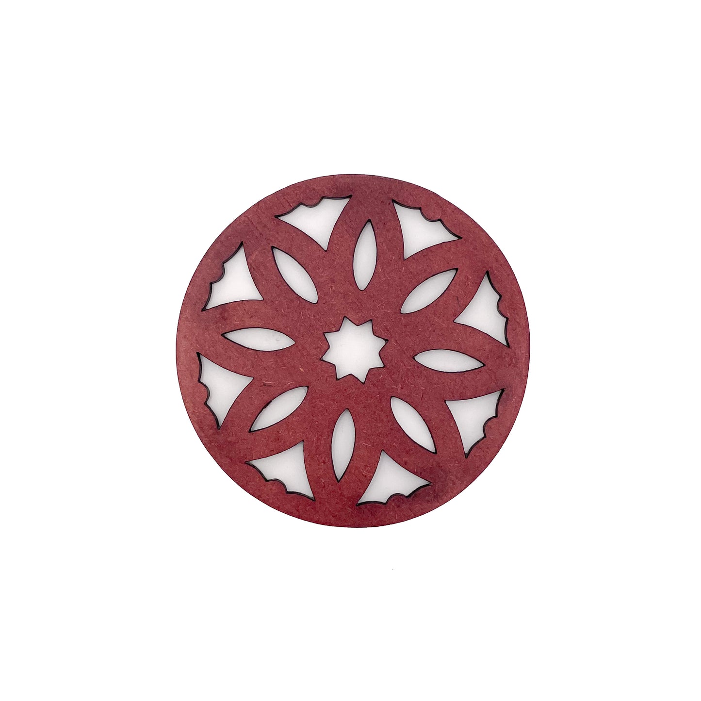 Mandala Art Coasters-Pancha Wooden-Cherry Wood