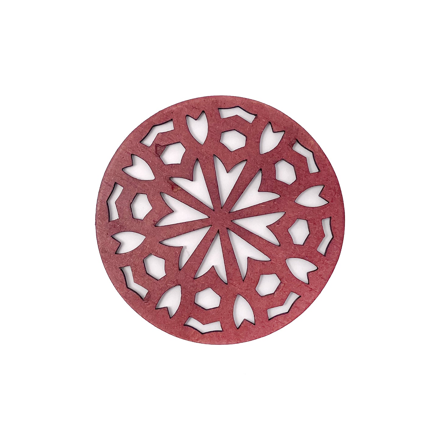 Mandala Art Coasters-Shata Wooden-Cherry Wood