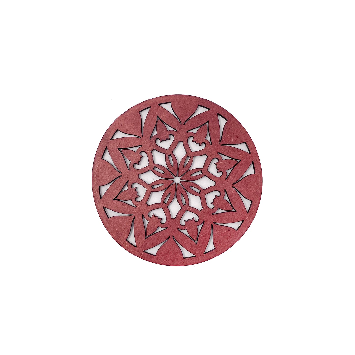 Mandala Art Coasters-Ashta Wooden-Cherry Wood