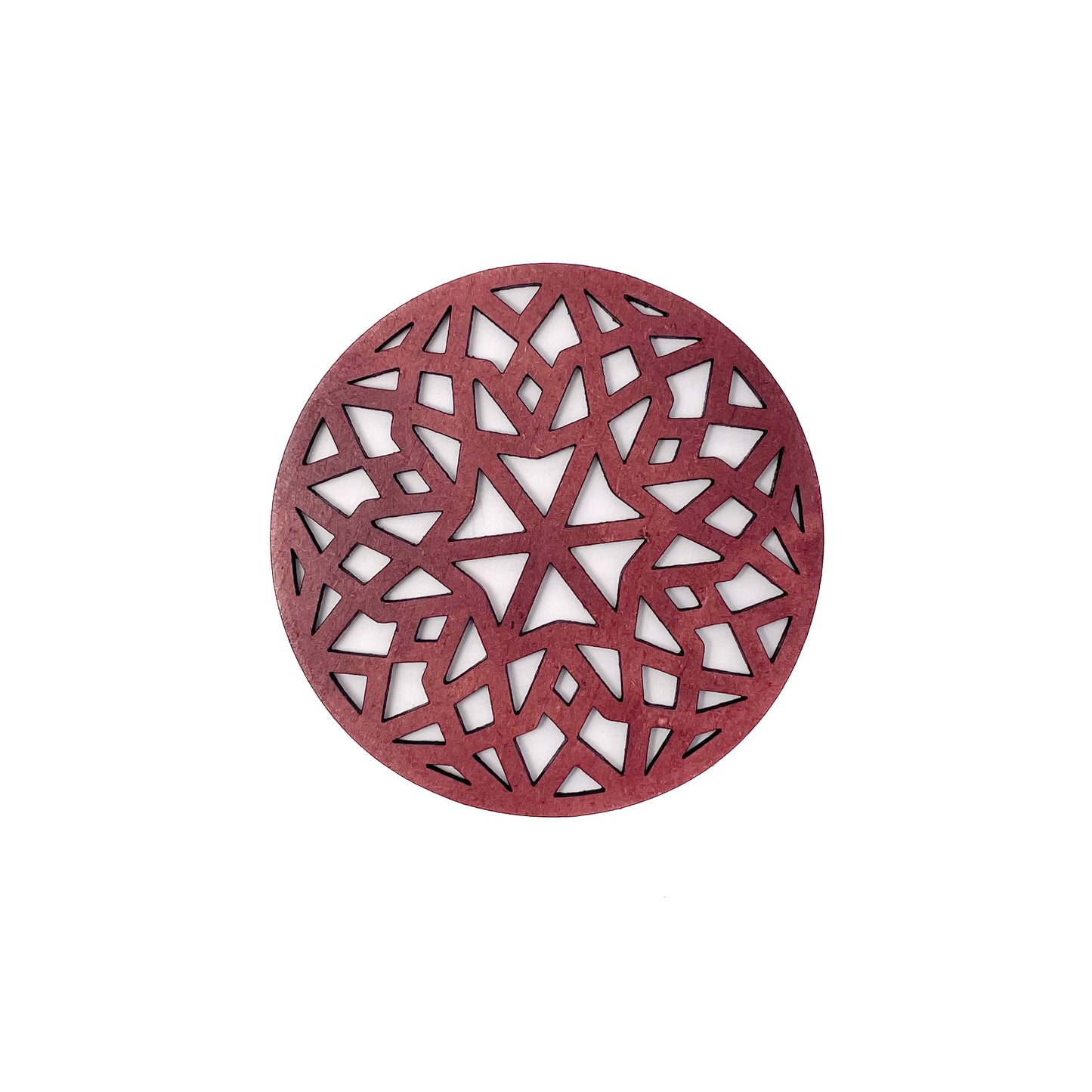Mandala Art Coasters-Chaturdash Wooden-Cherry Wood