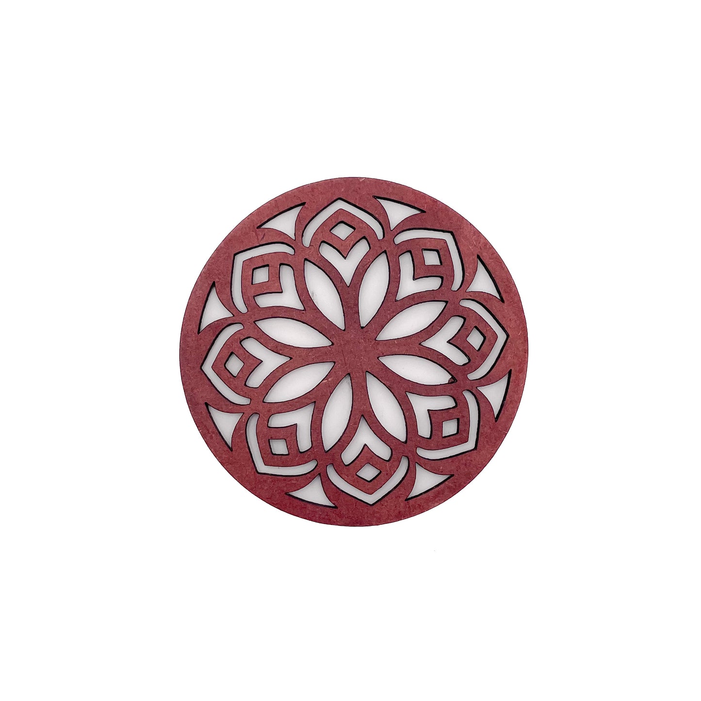Mandala Art Coasters-Shodash Wooden-Cherry Wood