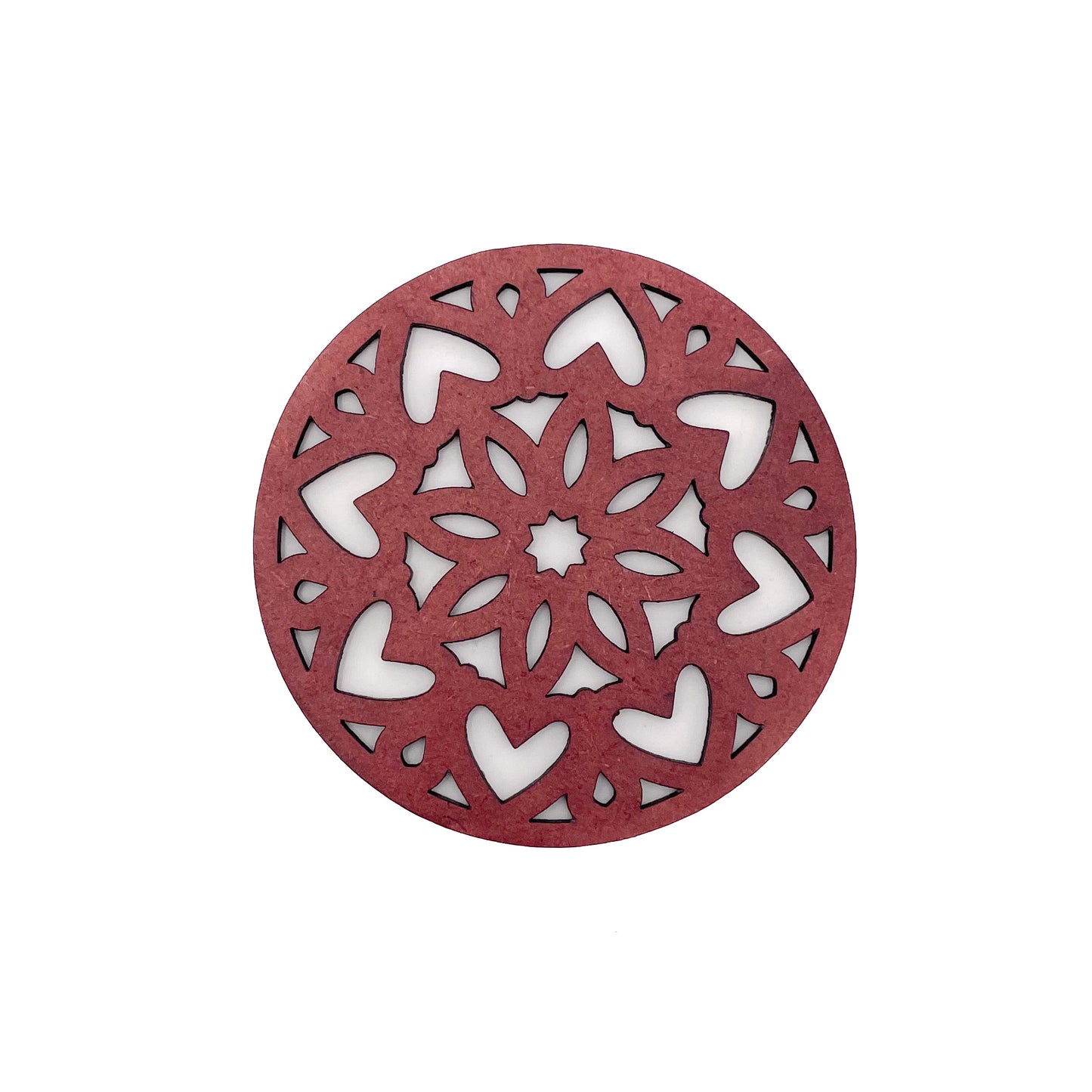 Mandala Art Coasters-Ashtadash Wooden-Cherry Wood