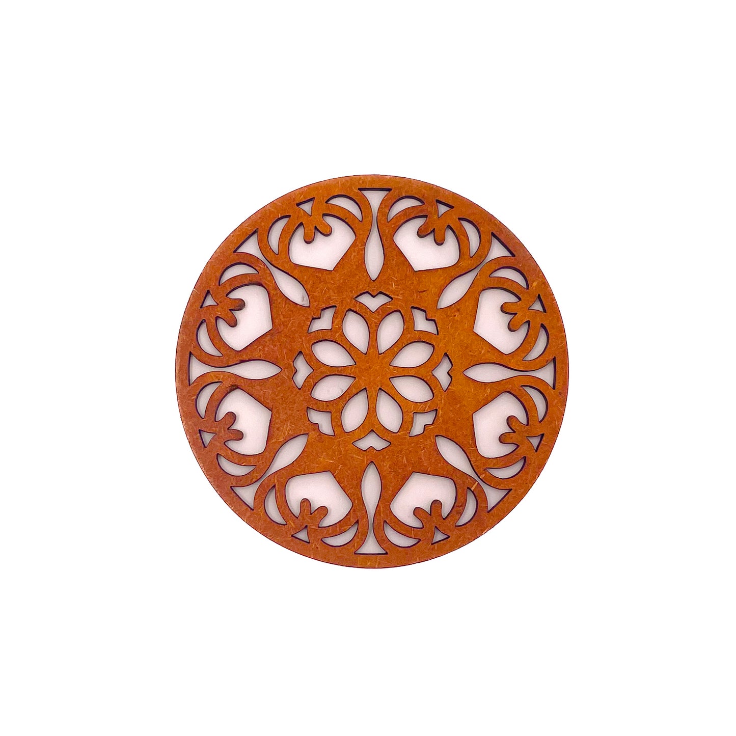 Mandala Art Coasters-Ekam Wooden-Honey Maple