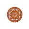 Mandala Art Single Coaster-77mm-Ekam Wooden-Honey Maple