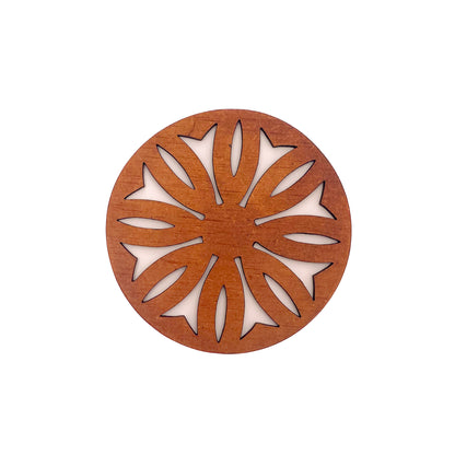 Mandala Art Coasters-Dwe Wooden-Honey Maple