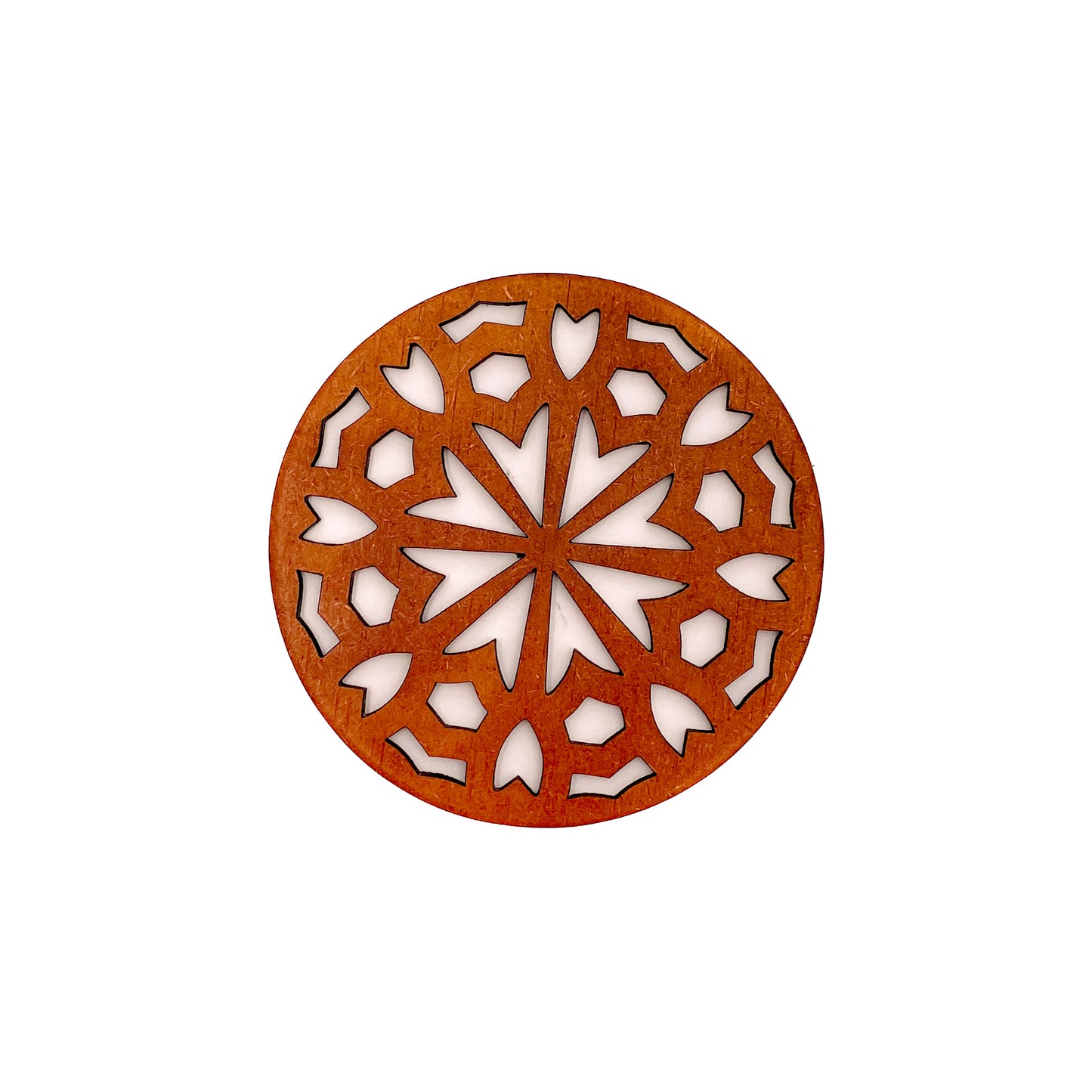 Mandala Art Coasters-Shata Wooden-Honey Maple