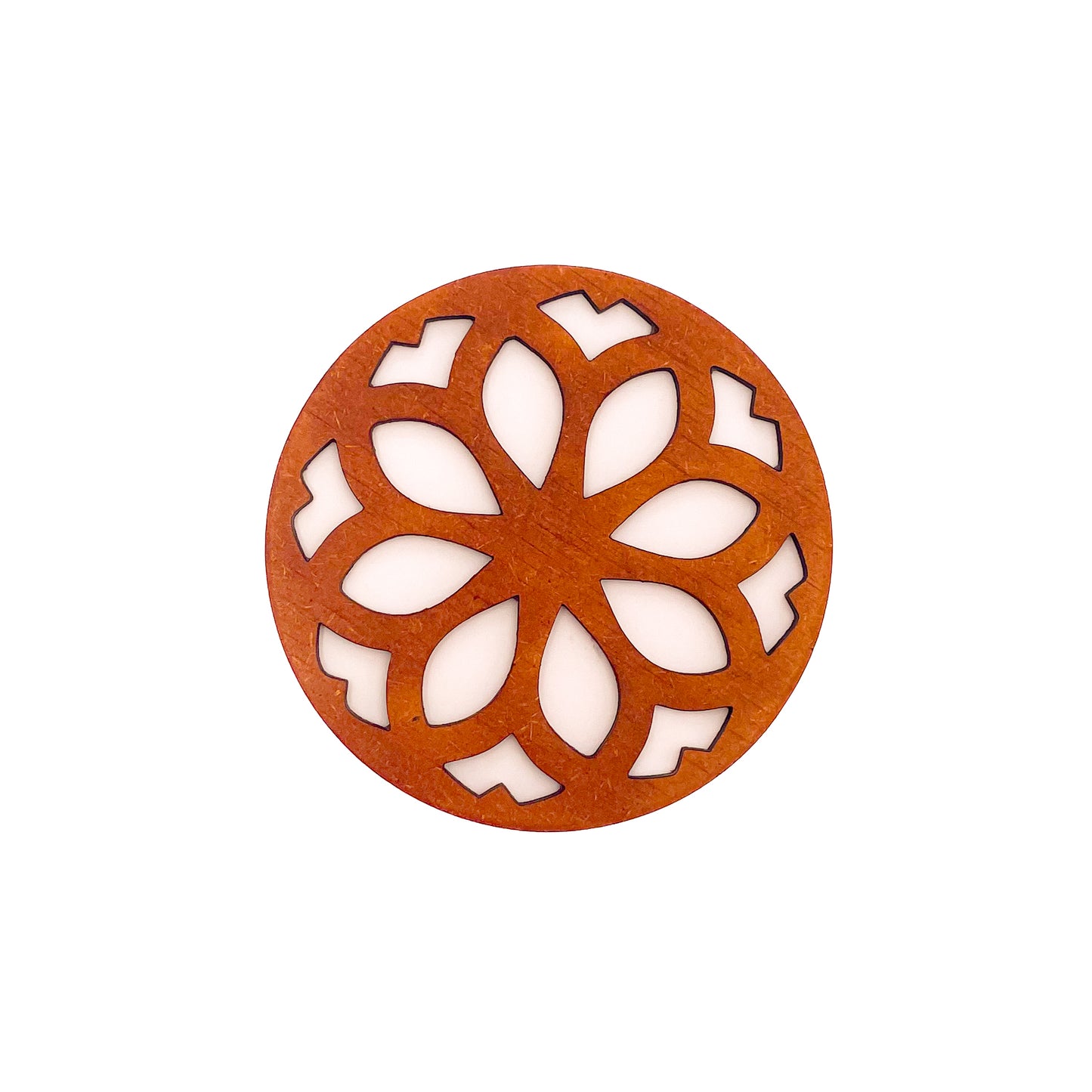 Mandala Art Coasters-Nava Wooden-Honey Maple