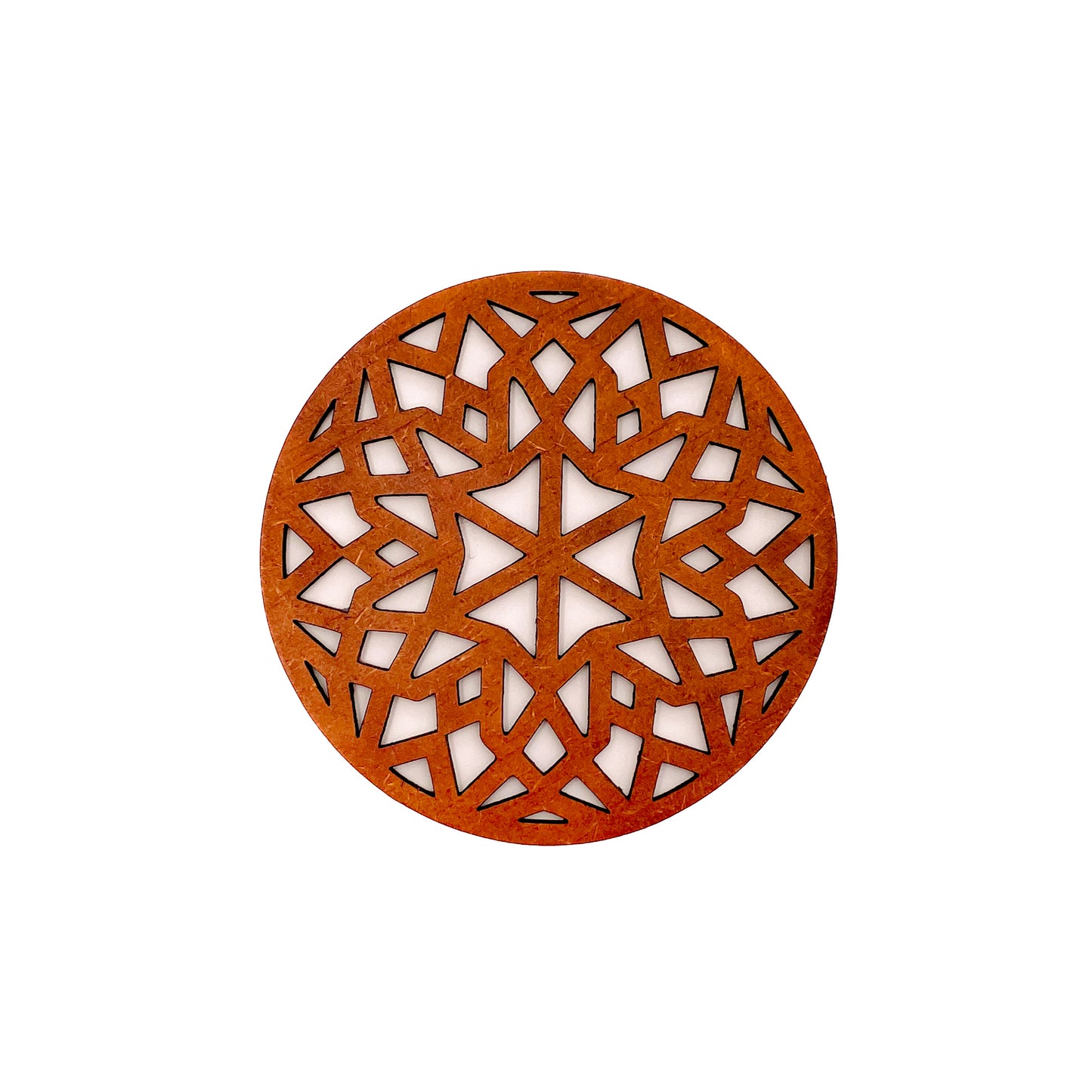 Mandala Art Coasters-Chaturdash Wooden-Honey Maple