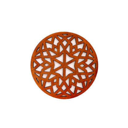 Mandala Art Coasters-Chaturdash Wooden-Honey Maple