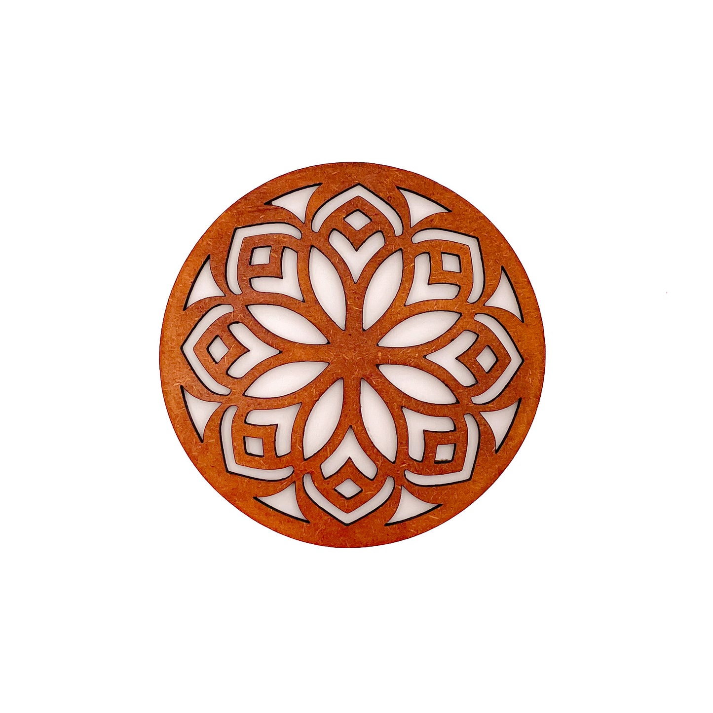 Mandala Art Coasters-Shodash Wooden-Honey Maple