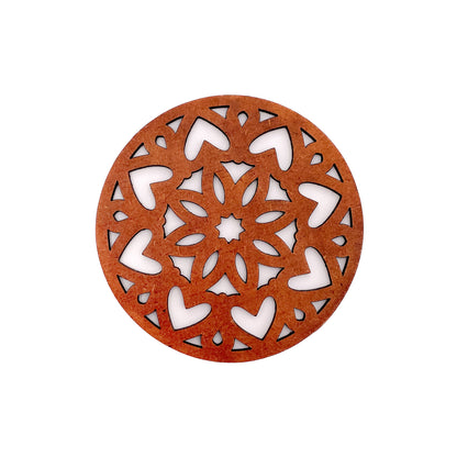 Mandala Art Coasters-Ashtadash Wooden-Honey Maple