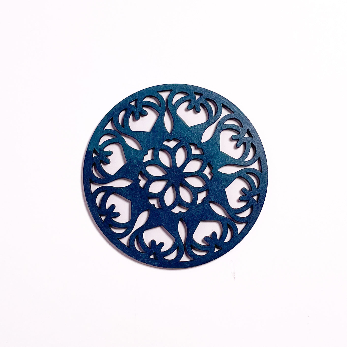 Mandala Art Coasters-Ekam Wooden-Indigo