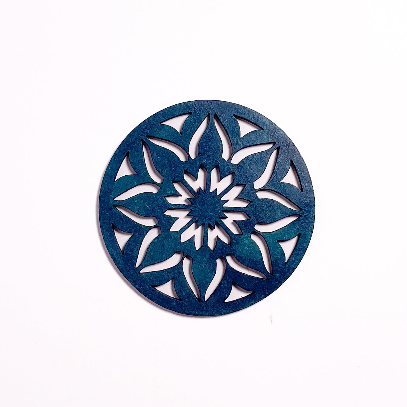 Mandala Art Coasters-Sapta Wooden-Indigo