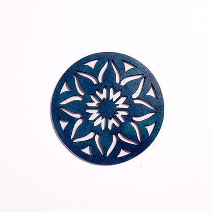 Mandala Art Coasters-Sapta Wooden-Indigo