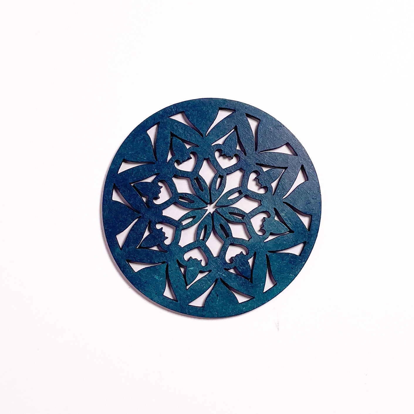 Mandala Art Coasters-Ashta Wooden-Indigo