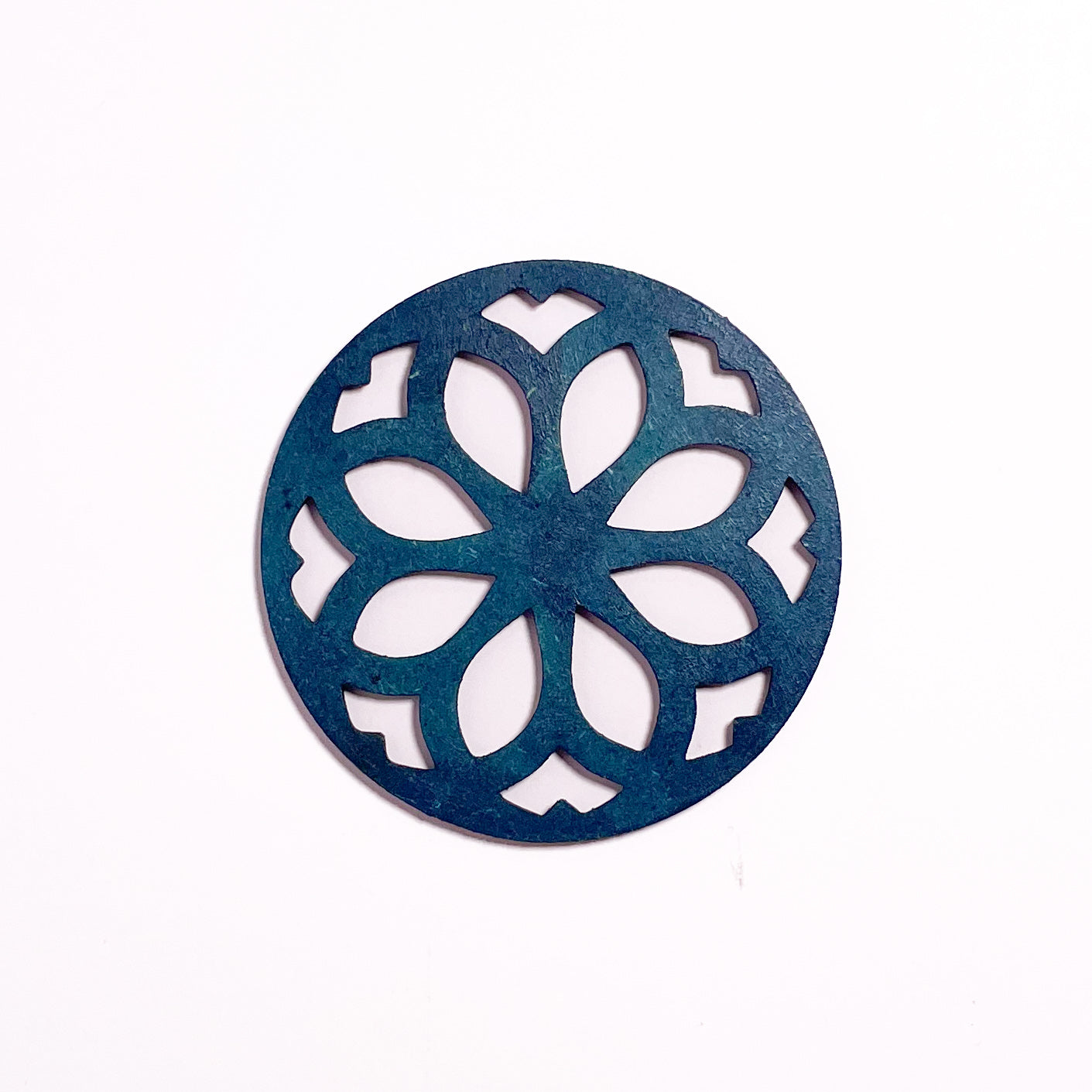 Mandala Art Coasters-Nava Wooden-Indigo