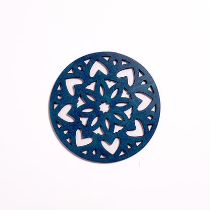 Mandala Art Coasters-Ashtadash Wooden-Indigo