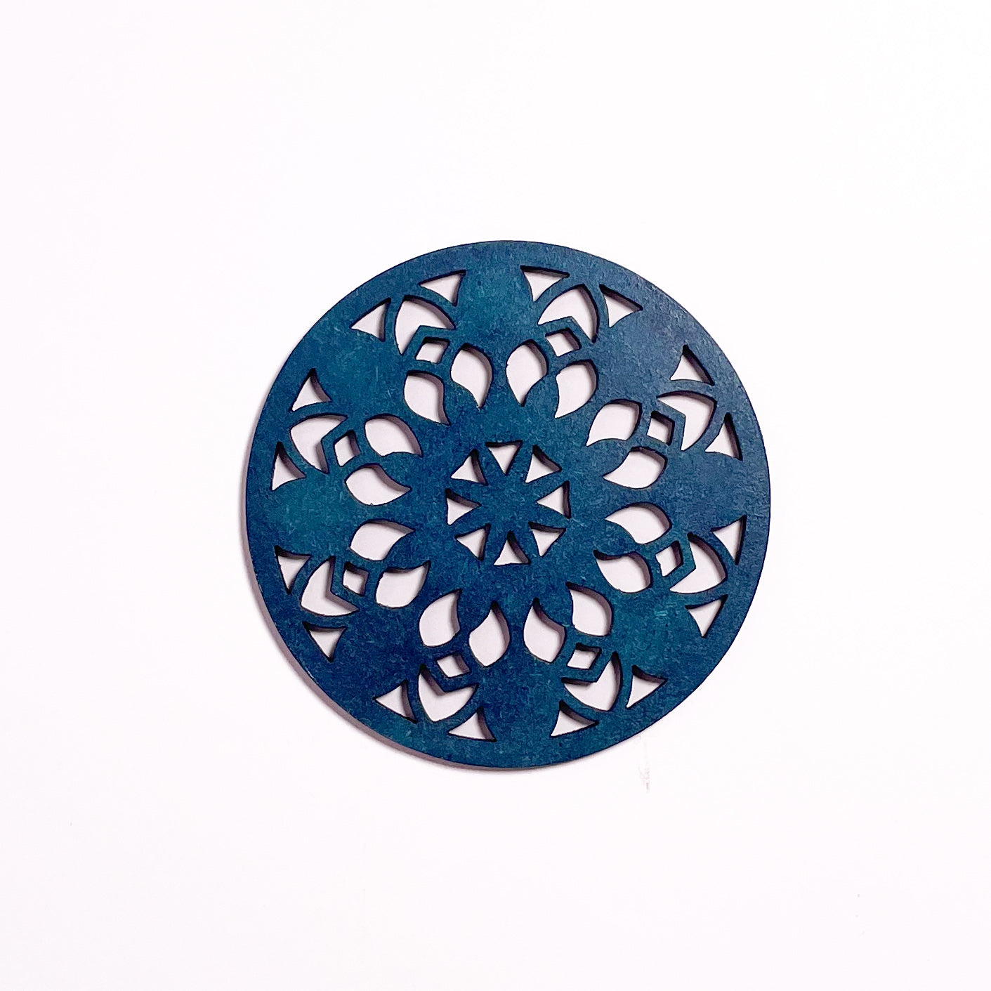 Mandala Art Coasters-Vimsati Wooden-Indigo