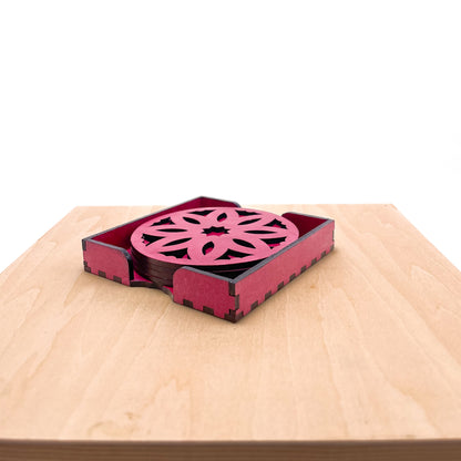 Mandala Art Coasters-Pancha Wooden-Pink