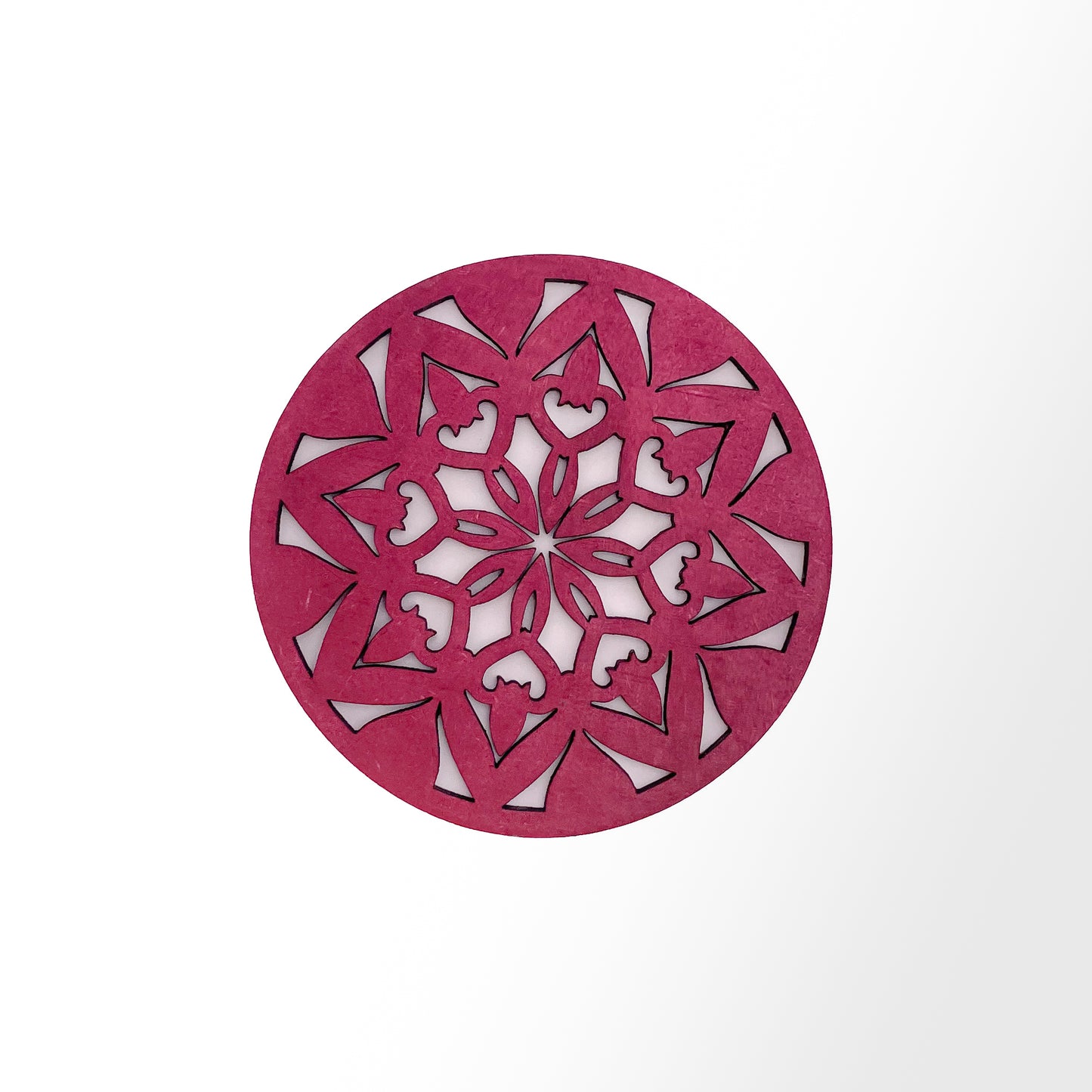 Mandala Art Coasters-Ashta Wooden-Pink