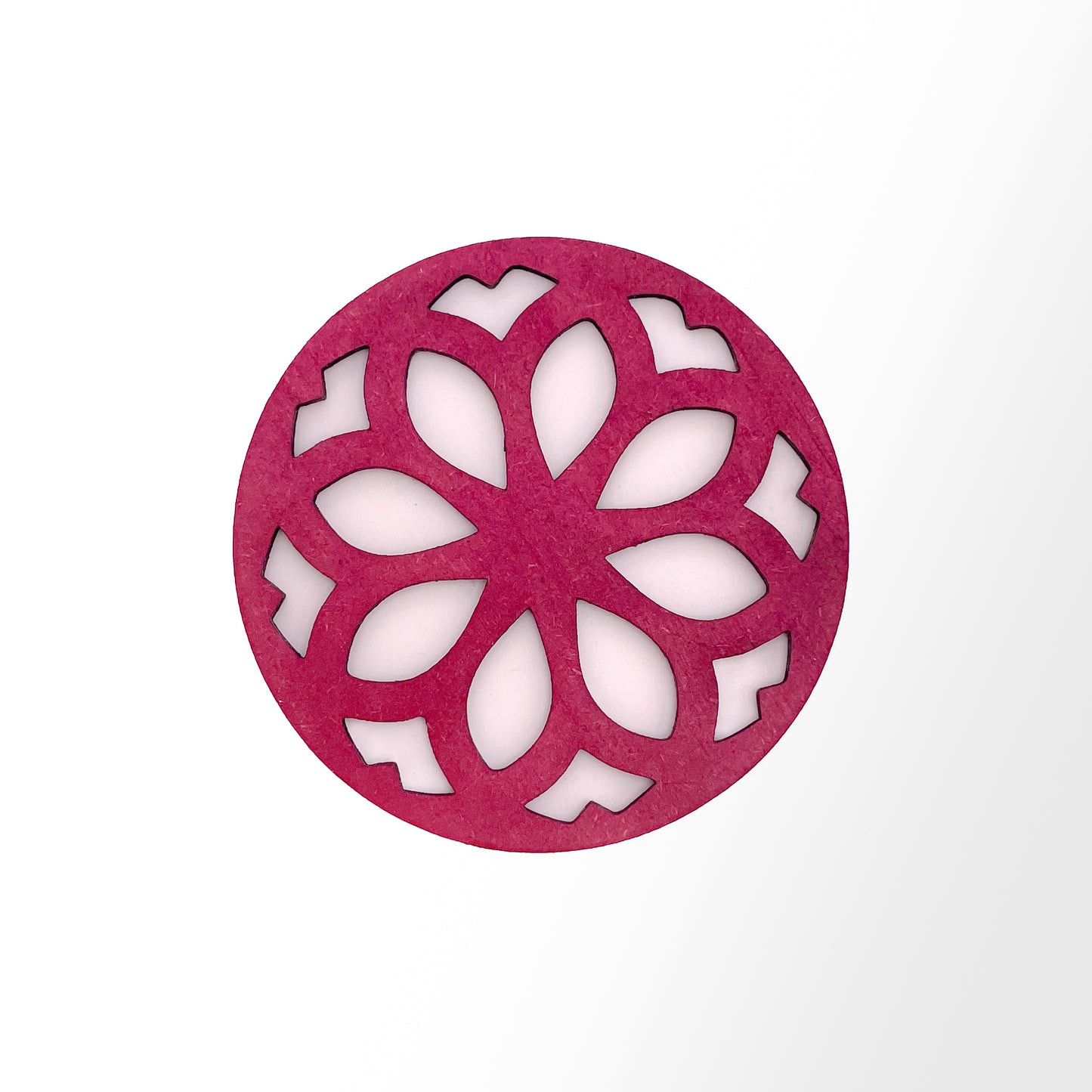 Mandala Art Coasters-Nava Wooden-Pink