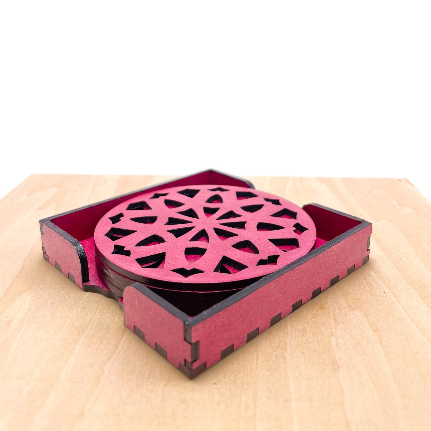 Mandala Art Coasters-Dasha Wooden-Pink