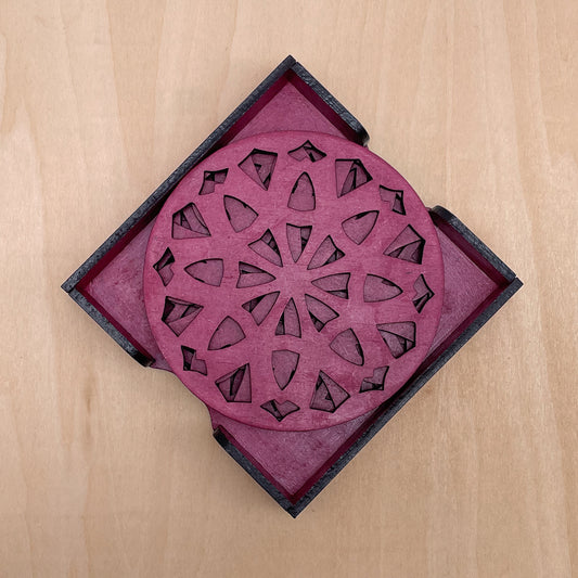Mandala Art Coasters-Dasha Wooden-Pink