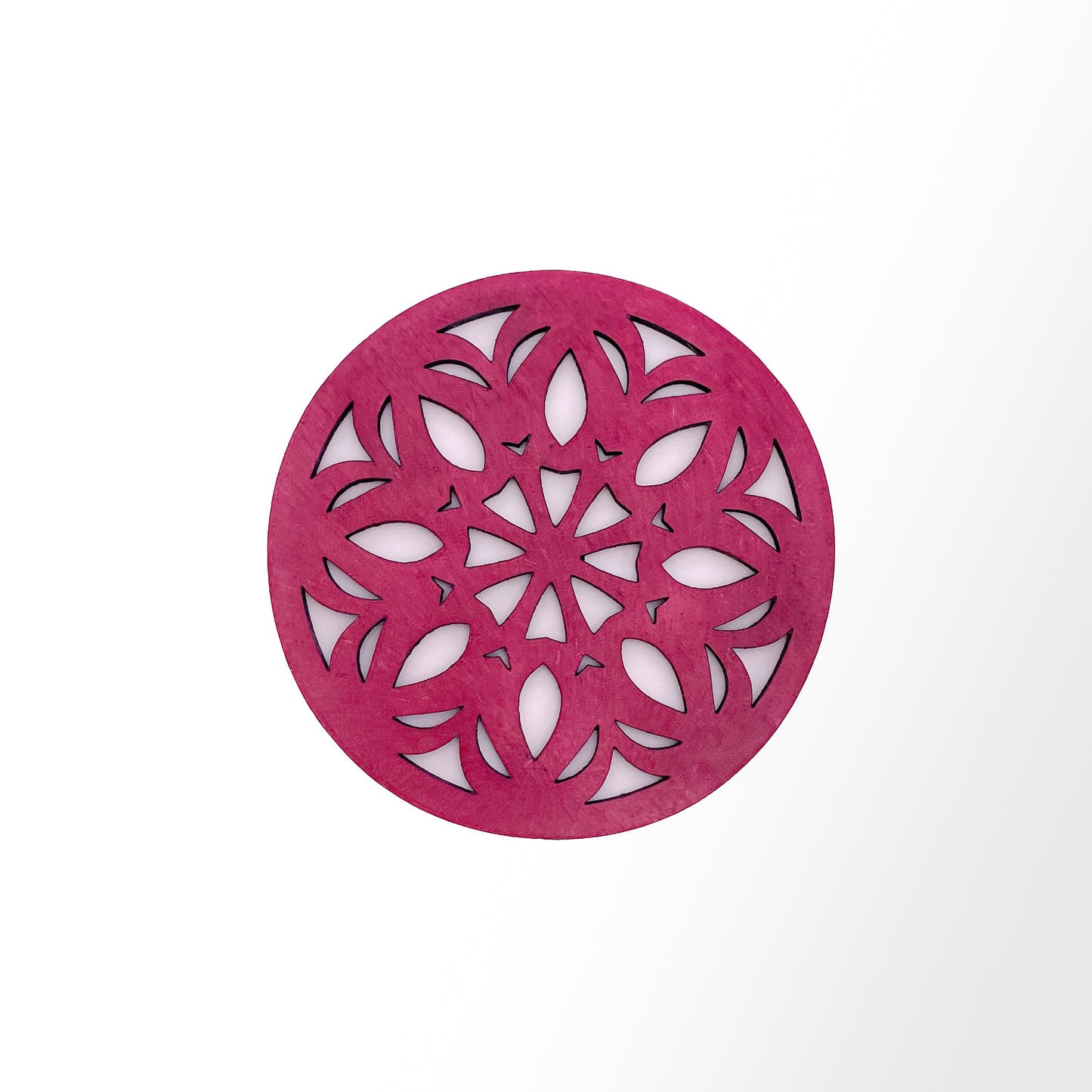 Wooden Ekaadash Mandala Coasters with Holder