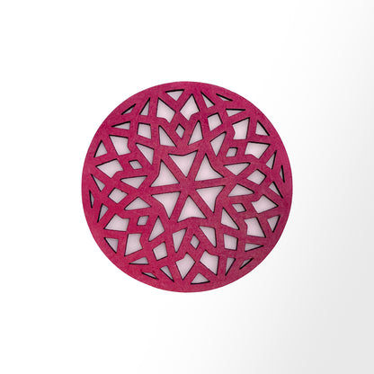 Mandala Art Coasters-Chaturdash Wooden-Pink